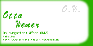 otto wener business card